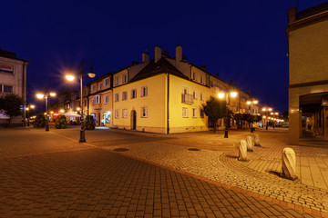Rynek square in Zory after sunset © velishchuk