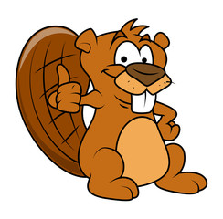 Cartoon Beaver - cartoon clip-art vector character © VectorShots