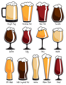 Beer glasses