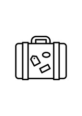 Travel bag icon, Vector