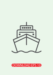 Ship icon, Vector