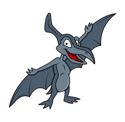 Happy Cartoon Predator Dinosaur - cartoon clip-art vector character