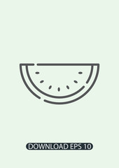 Watermelon slice icon, Vector