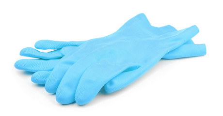 Rubber gloves isolated