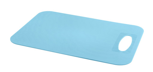 Blue cutting board isolated