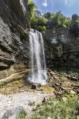 Obraz premium Waterfalls of the Herisson in the French Jura