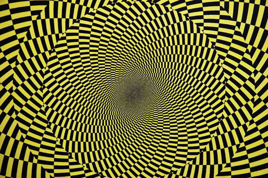 Optical Illusion With Circles That Create The Effect Of Rotation, As A Background