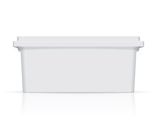 White plastic box for your design and logo