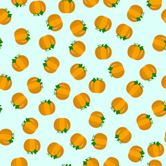 Seamless pattern of ripe pumpkin on a light background.