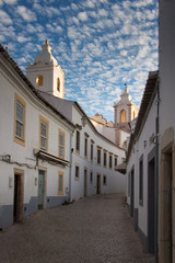 The narrow lane leading to the church of Saint Anthony. Lagos, Algarve, Portugal.