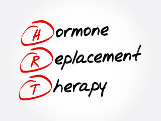HRT - Hormone Replacement Therapy, acronym health concept background