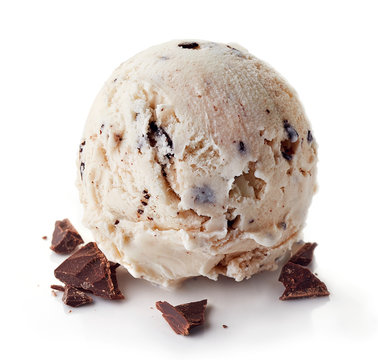 Italian Stracciatella ice cream ball