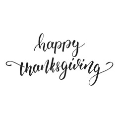 Naklejka na ściany i meble Thanksgiving lettering. Happy Thanksgiving hand lettering. Lettering for Thanksgiving Day