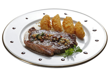 Steak with fries