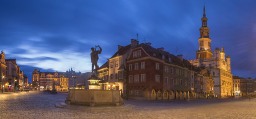 Fototapeta na wymiar evening panorama of Poznan