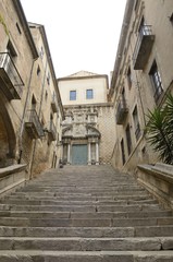 Fototapeta na wymiar Church of Sant Marti Sacosta in Girona, Spain