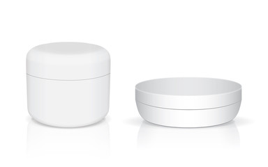 A jar of cream for your design and logo. It's easy to change colors. Mock Up. Vector