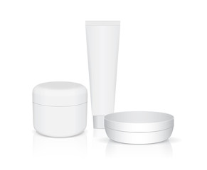 A jar of cream for your design and logo. It's easy to change colors. Mock Up