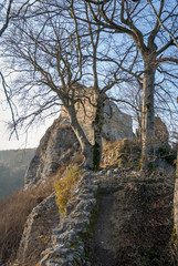 Fototapeta na wymiar Château de Ferrette, patrimoine et ruines d'Alsace