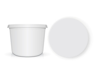 White plastic cup for your design and logo