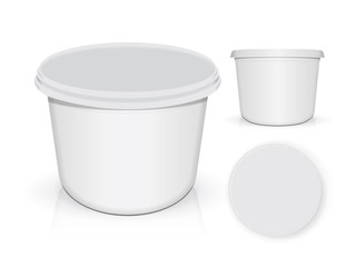 White plastic cup for your design and logo