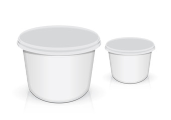 White plastic cup for your design and logo