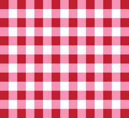 Picnic checkered tablecloth pattern red and white