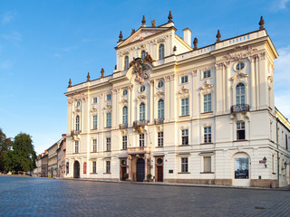 Fototapeta na wymiar Archbishop Palace at Hradcany Square near Prague Castle, Prague, Czech Republic.