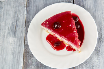 cheesecake on a white plate