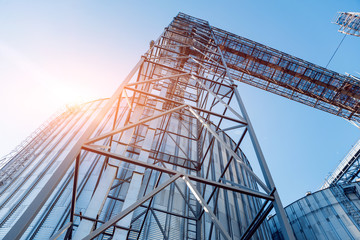 Modern silos for storing grain harvest. Agriculture. © romaset