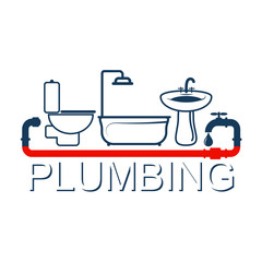 Plumbing service design symbol