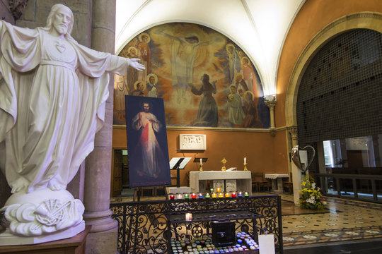 Paray Le Monial, France - September 13, 2016: Inside The Chapel Of The Revelation Of Jesus Margaret Mary Alacoque,