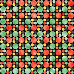 Polka dots on dark background