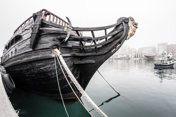 barco antiguo en Bermeo