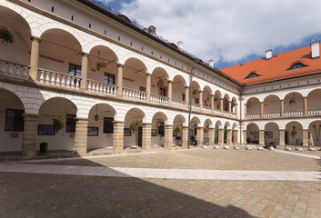 Fototapeta na wymiar Niepolomice, historical city / castle courtyard