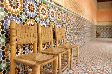 Mosaïque dans une ryad à Marrakech