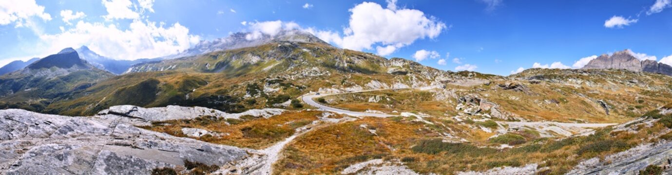 San-Bernardino-Pass, Schweiz, Panorama