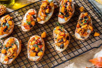 Kürbis Bruschetta 