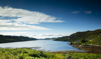 Obraz premium view towards a sea loch in northern scotland