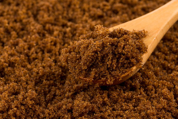 Brown sugar in spoon