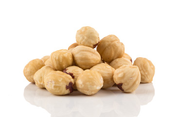 Closeup view of hazelnuts