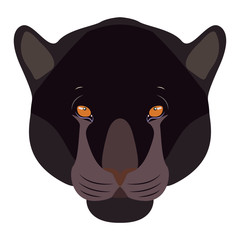Colorful panther's head