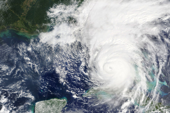 Eye of hurricane Irma makes landfall in Florida Keys - Elements of this image furnished by NASA