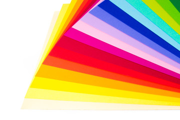 Sheets of colored paper. Colorful background. Back to school.