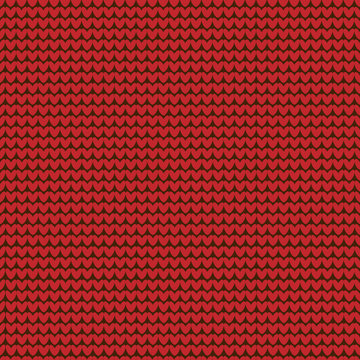 Seamless knitted red pattern. Blank without a pattern background. Vector