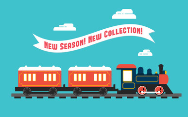 Retro styled train