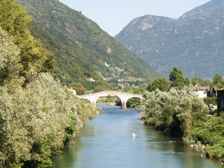 The Ganda Bridge on the River Adda