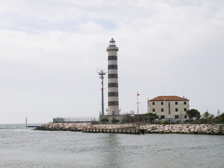 Jesolo lightouse for access to the port