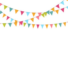 Party Background with Flags Vector Illustration