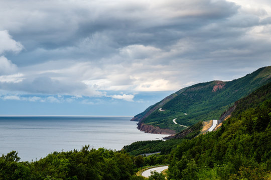 The Beautiful Sinuous Cabot Trail Of Nova Scotia